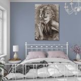 Marilyn Monroe Smiling in Sequin Gown - Retro Glamour Wall Canvas Art - Image 4