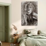 Marilyn Monroe Smiling in Sequin Gown - Retro Glamour Wall Canvas Art - Image 6