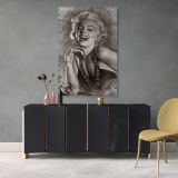 Marilyn Monroe Smiling in Sequin Gown - Retro Glamour Wall Canvas Art - Image 7