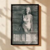 Marilyn Monroe Smiling in Swimsuit - Classic Ocean Glamour Photo canvas wall art - Image 2