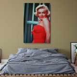 Marilyn Monroe Strapless Red Dress - Retro Canvas Wall Art for Movie Lovers - Image 8