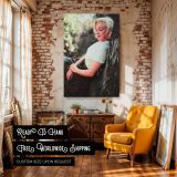 Marilyn Monroe Under Tree - Vintage Outdoor Portrait in White canvas wall art - Image 3
