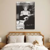 Marilyn Monroe Vanity Reflection - Classic Dressing Room Black and White Canvas - Image 3