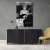 Marilyn Monroe Vanity Reflection - Classic Dressing Room Black and White Canvas - Image 7