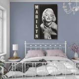 Marilyn Monroe Vertical Text Canvas - Retro Black and White Hollywood Print - Image 4
