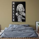 Marilyn Monroe Vertical Text Canvas - Retro Black and White Hollywood Print - Image 8