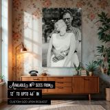 Marilyn Monroe with Arthur Miller - Vintage Love Scene Photo canvas wall art