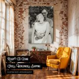 Marilyn Monroe with Arthur Miller - Vintage Love Scene Photo canvas wall art - Image 3