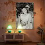 Marilyn Monroe with Arthur Miller - Vintage Love Scene Photo canvas wall art - Image 6