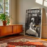 Marilyn Monroe with Dogs Quote - "Just Humans" B&W Poster - Image 7