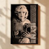 Marilyn Monroe with Guitar - Retro Glamour Photo Poster - Image 2