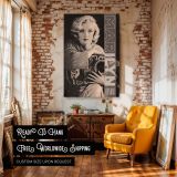 Marilyn Monroe with Guitar - Retro Glamour Photo Poster - Image 3
