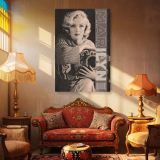 Marilyn Monroe with Guitar - Retro Glamour Photo Poster - Image 4