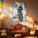 Marilyn Monroe with Retro Camera - Timeless B&W Photo canvas wall art - Image 4