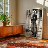 Marilyn Monroe with Retro Camera - Timeless B&W Photo canvas wall art - Image 7