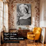Marilyn Smiling in B&W - Iconic 1950s Glamour Shot canvas wall art - Image 3