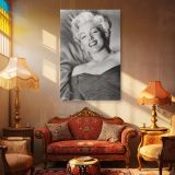 Marilyn Smiling in B&W - Iconic 1950s Glamour Shot canvas wall art - Image 4