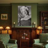 Marilyn Smiling in B&W - Iconic 1950s Glamour Shot canvas wall art - Image 5
