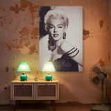 Marilyn with Feather Headpiece - Retro Fashion Portrait canvas wall art - Image 6