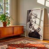 Marilyn with Feather Headpiece - Retro Fashion Portrait canvas wall art - Image 7