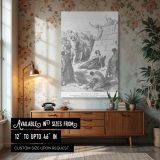 Martyrdom of Stephen - First Christian Martyr Scene by Gustave Dore canvas wall art
