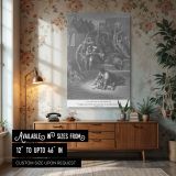 Massacre of the Innocents - Dramatic Engraving by Gustave Dore canvas wall art