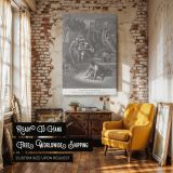 Massacre of the Innocents - Dramatic Engraving by Gustave Dore canvas wall art - Image 3