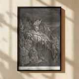 Mattathias Flees to Mountains - Gustave Dore Sacred Uprising with Stormy Sky canvas wall art - Image 2