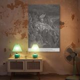 Mattathias Flees to Mountains - Gustave Dore Sacred Uprising with Stormy Sky canvas wall art - Image 5