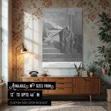 Mattathias Resists the King - Gustave Dore Temple Revolt Scene in Monochrome canvas wall art