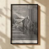 Mattathias Resists the King - Gustave Dore Temple Revolt Scene in Monochrome canvas wall art - Image 2