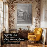 Mattathias Resists the King - Gustave Dore Temple Revolt Scene in Monochrome canvas wall art - Image 3