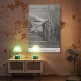 Mattathias Resists the King - Gustave Dore Temple Revolt Scene in Monochrome canvas wall art - Image 5