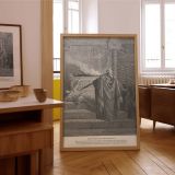 Mattathias Resists the King - Gustave Dore Temple Revolt Scene in Monochrome canvas wall art - Image 7