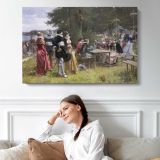 May Day by Adrien Moreau - single-panel canvas displayed above a sofa