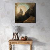 Melancholy (1876) by Odilon Redon — room mockup view 1