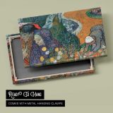Memory of the Garden at Etten (ladies of Arles) by Vincent Van Gogh - canvas rear frame and hanging hardware