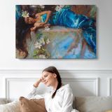 Mermaid by Daniel Gerhartz - single-panel canvas displayed above a sofa