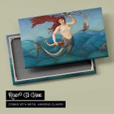 Mermaid over the Waves - canvas rear frame and hanging hardware