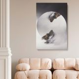 Misty Julian Alps - Circular Mirror Mountain Photography canvas wall art - Image 2