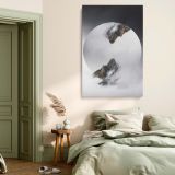 Misty Julian Alps - Circular Mirror Mountain Photography canvas wall art - Image 3