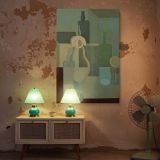 Modern Still Life - Amedee Ozenfant Neutral Bottles in Beige and Green canvas wall art - Image 5
