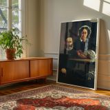 Monsieur and Madame Manet by Edouard Manet - Basket of Flowers and Dark Interior canvas wall art - Image 6