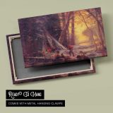 Moose Hunters- Camp by Albert Bierstadt - canvas rear frame and hanging hardware