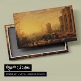 Morning in the Harbour by Claude (le Lorrain) Gellee - canvas rear frame and hanging hardware