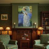 Morning Walk by John Singer Sargent - White Dress and Blue Water Reflection canvas wall art - Image 4