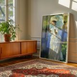 Morning Walk by John Singer Sargent - White Dress and Blue Water Reflection canvas wall art - Image 6