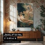 Morpheus and Iris - Pierre-Narcisse Guerin Dreamlike Nude Myth in Pale Light canvas wall art