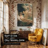 Morpheus and Iris - Pierre-Narcisse Guerin Dreamlike Nude Myth in Pale Light canvas wall art - Image 3