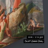 Moses Causes the Red Sea to Return and Pharaoh's Army Is Flooded by C.W - canvas surface and wrapped edge detail